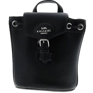 Coach Amelia Convertible Backpack  Black Leather Mini Crossbody